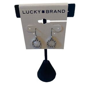 Delicate Looking Pave Drop Earrings w/ Pearly Center.